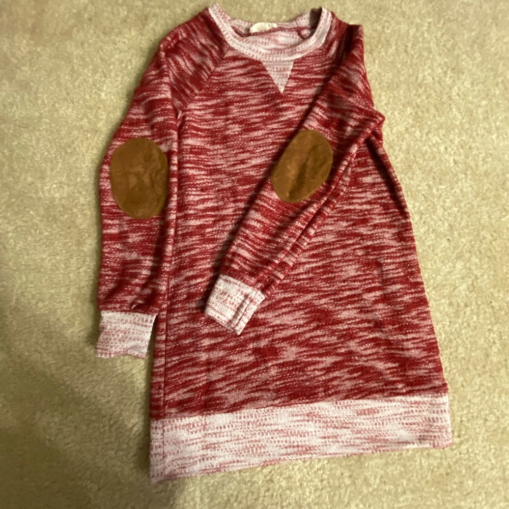 Tunic Sweater Elbow Patch Detail